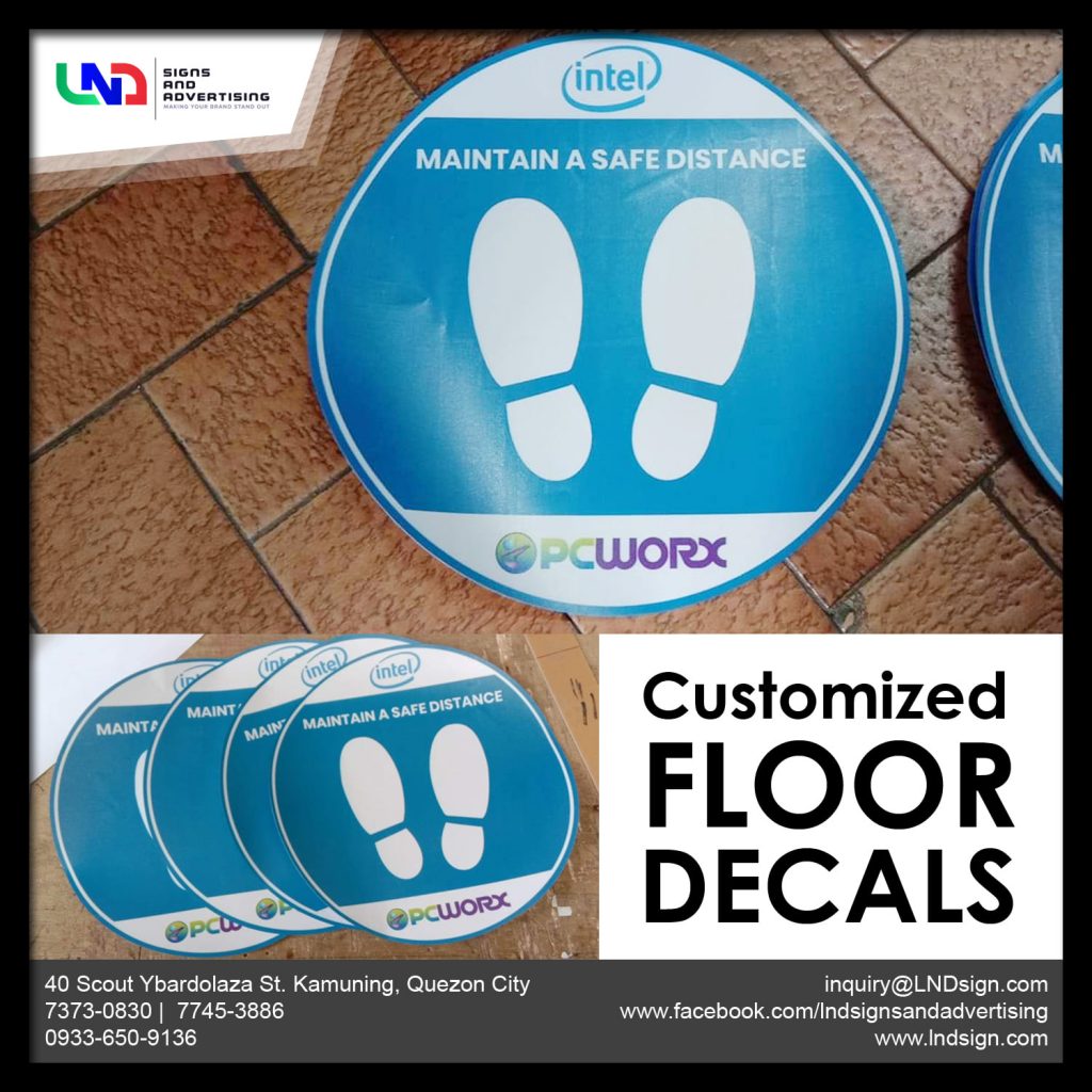 signs floor decals lnd signs